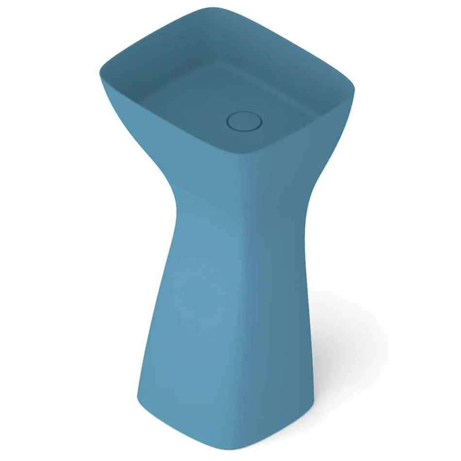 Lavabo sur pied en céramique moderne fabriqué en Italie, Firmino Viadurini