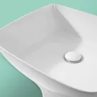 Lavabo sur pied en céramique moderne fabriqué en Italie, Firmino Viadurini
