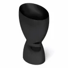 Lavabo moderne en céramique sur pied fabriqué en Italie, Basile Viadurini