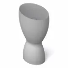 Lavabo moderne en céramique sur pied fabriqué en Italie, Basile Viadurini