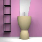 Lavabo moderne en céramique sur pied fabriqué en Italie, Basile Viadurini