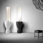 Lavabo moderne en céramique sur pied fabriqué en Italie, Basile Viadurini