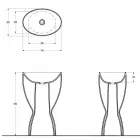 Lavabo moderne en céramique sur pied fabriqué en Italie, Basile Viadurini