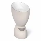 Lavabo moderne en céramique sur pied fabriqué en Italie, Basile Viadurini