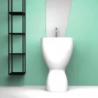 Lavabo moderne en céramique sur pied fabriqué en Italie, Basile Viadurini