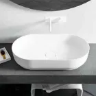 Lavabo de salle de bain design ovale sur pied fabriqué en Italie Dalmine Big Viadurini