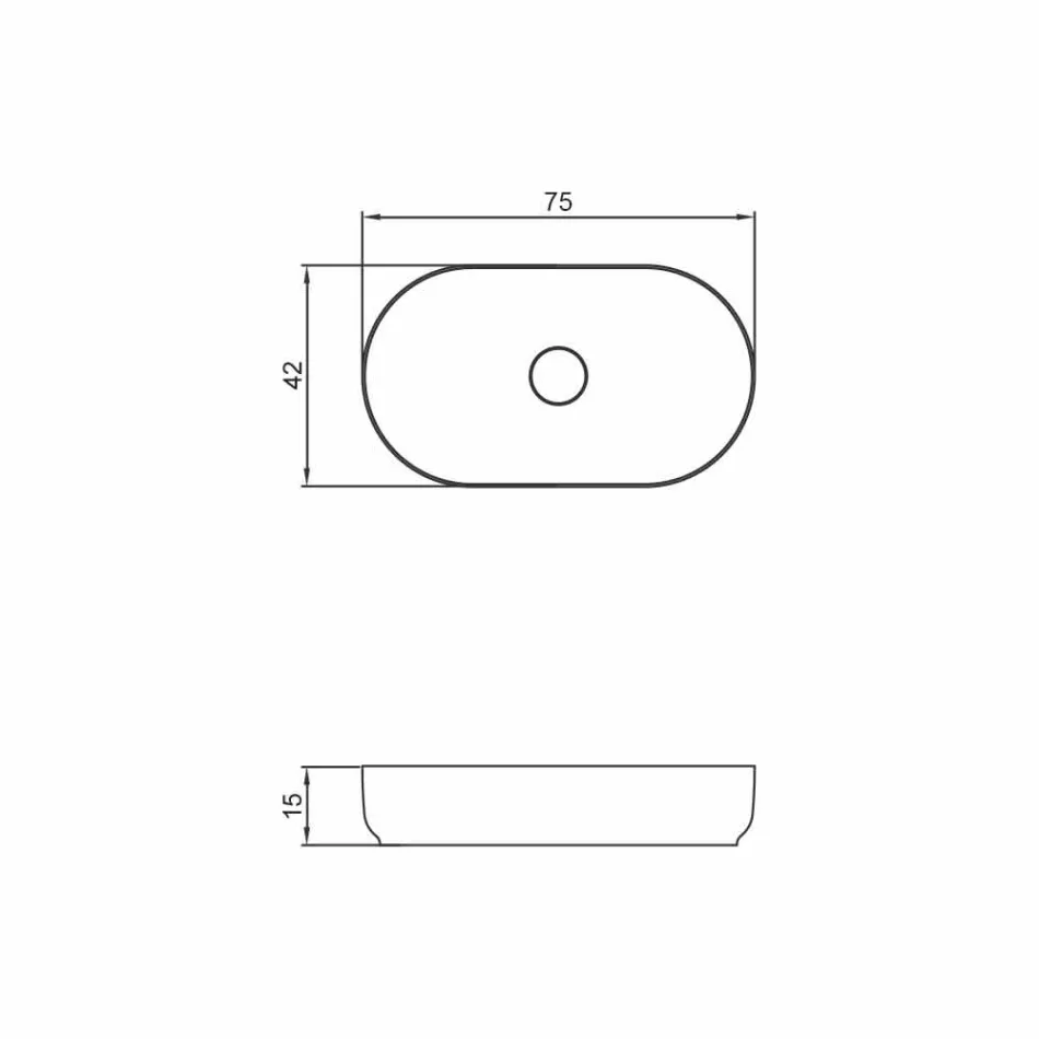 Lavabo de salle de bain design ovale sur pied fabriqué en Italie Dalmine Big Viadurini