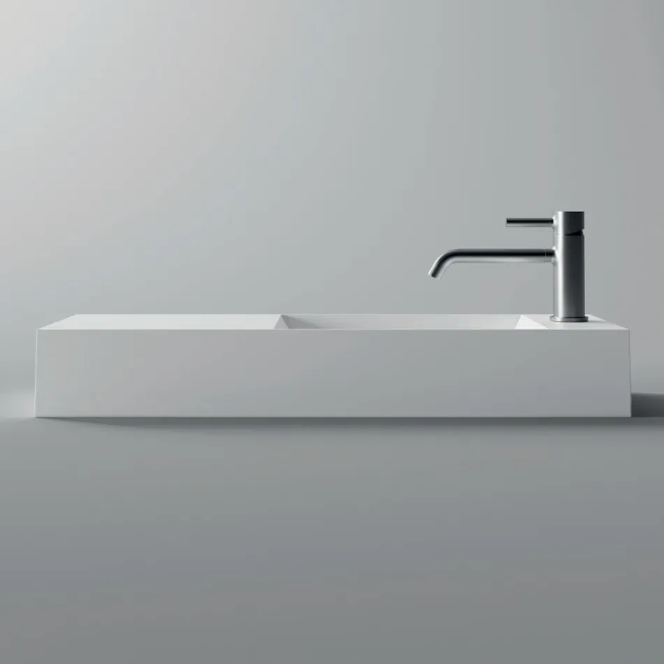 Design moderne Made in Italy Lavabo en céramique blanche ou colorée - Act Viadurini