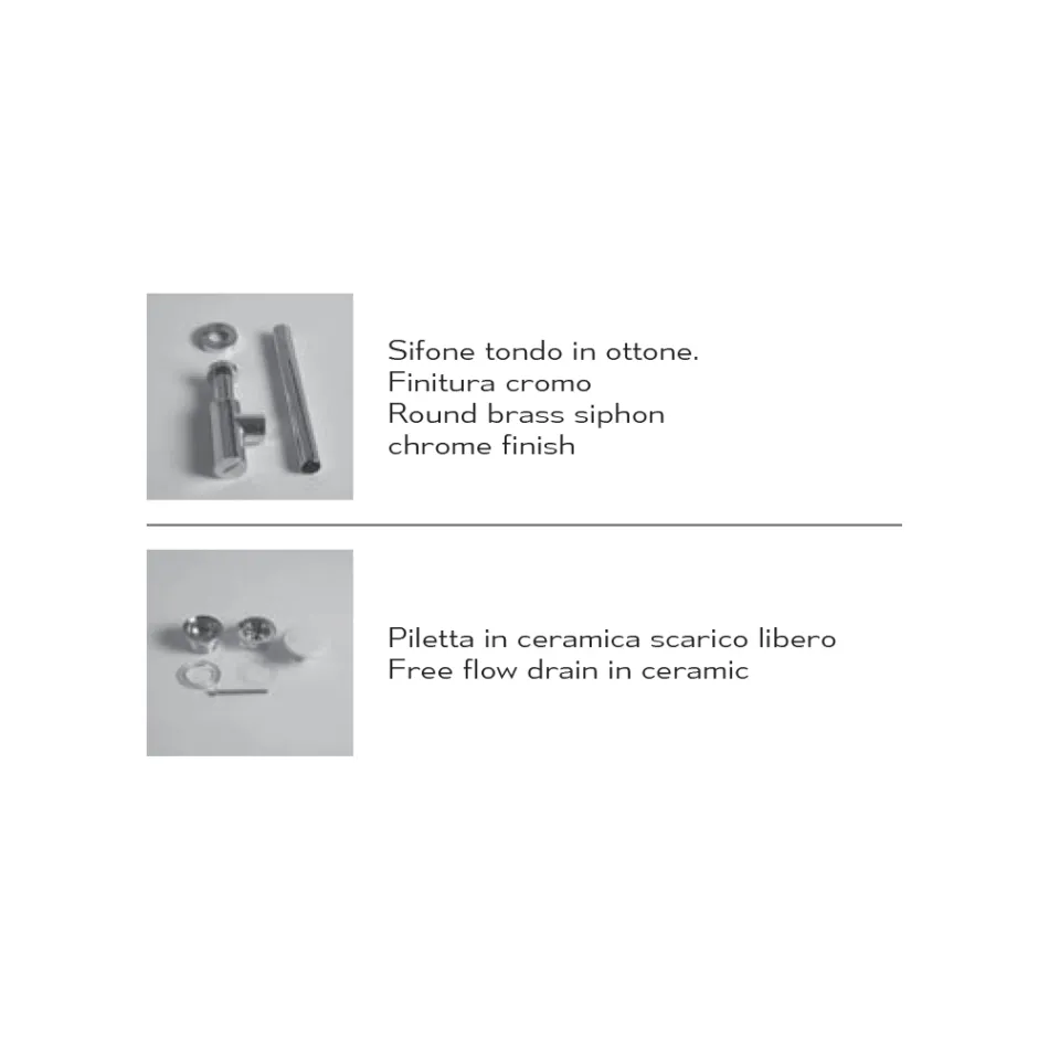 Design moderne Made in Italy Lavabo en céramique blanche ou colorée - Act Viadurini