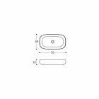 Lavabo à poser en céramique blanche de design moderne fabriqué en Italie - Tune1 Viadurini