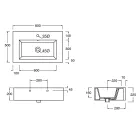 Lavabo suspendu ou à poser en céramique colorée Made in Italy - Quadro Viadurini