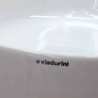 Vasque à poser carré en céramique design Made in Italy - Sonne Viadurini