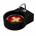 Lavabo sur pied en céramique noire / suspension fabriqué en Italie Tor Viadurini