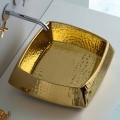 Lavabo à poser moderne en céramique dorée fabriqué en Italie Simon