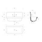 Lavabo en céramique rectangulaire vintage avec structure en métal Felipe Viadurini