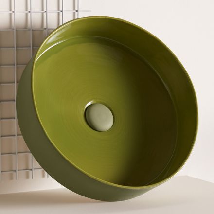 Lavabo en grès cérame de différentes finitions Made in Italy - Enveloppe Viadurini
