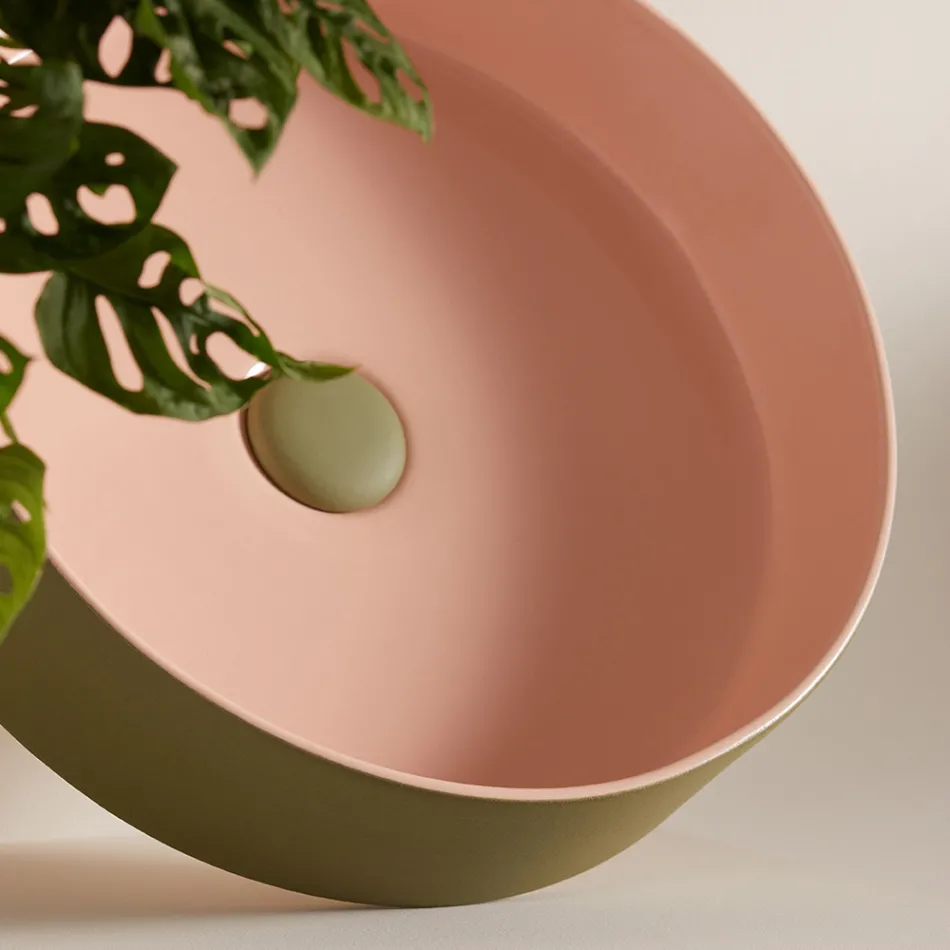 Lavabo en grès cérame de différentes finitions Made in Italy - Enveloppe Viadurini