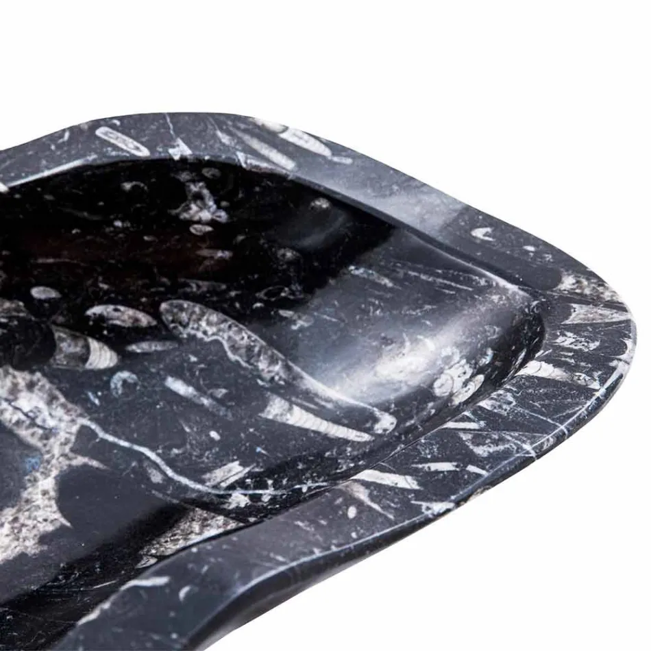 Lavabo en marbre avec des fossiles de soutien modernes - Burgeo Viadurini