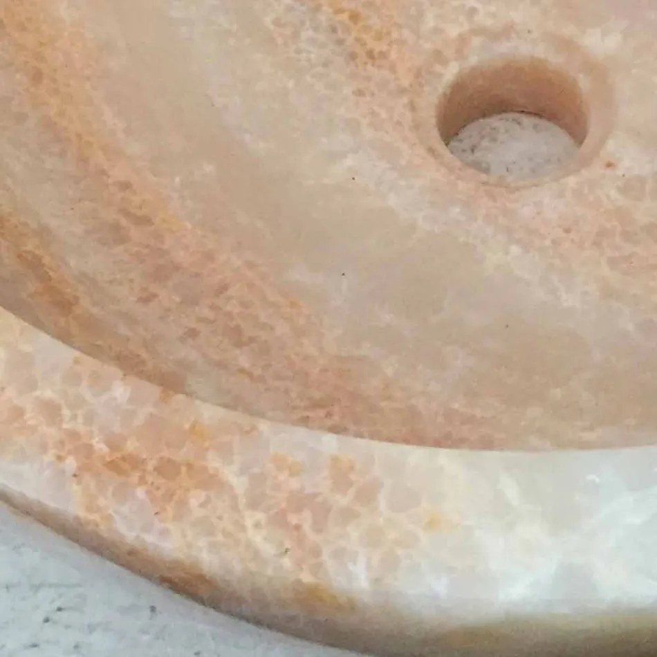 Lavabo en pierre naturelle design Ana, fait main Viadurini