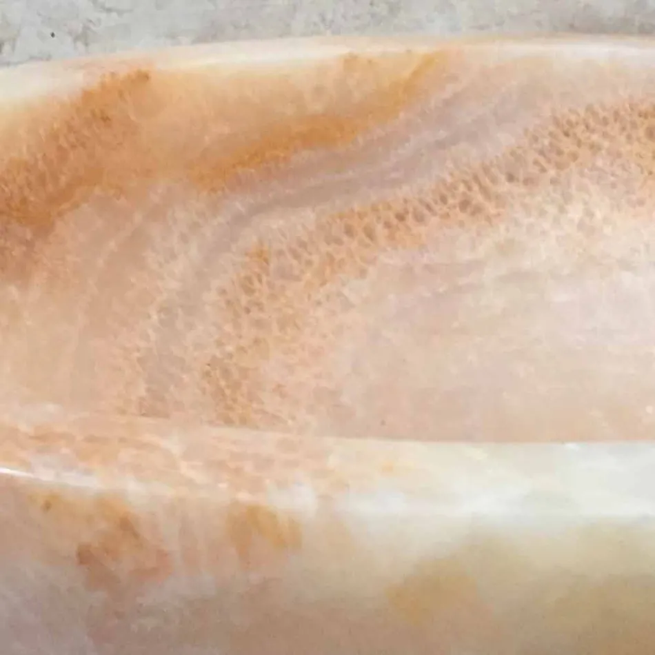 Lavabo en pierre naturelle design Ana, fait main Viadurini