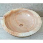 Lavabo en pierre naturelle design Ana, fait main Viadurini