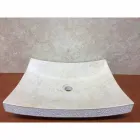 Lavabo en pierre naturelle de Love design blanc, pièce unique Viadurini