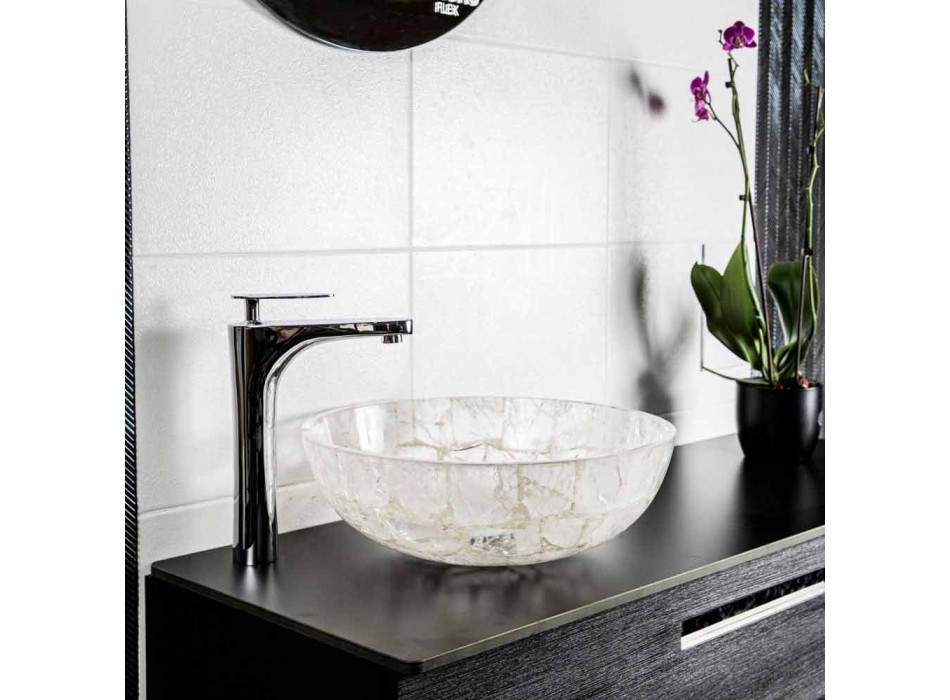 Lavabo de salle de bain en pierre design - Baceno Viadurini