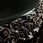 Lavabo en porcelaine avec pétales appliqués à la main Made in Italy - Amarone Viadurini