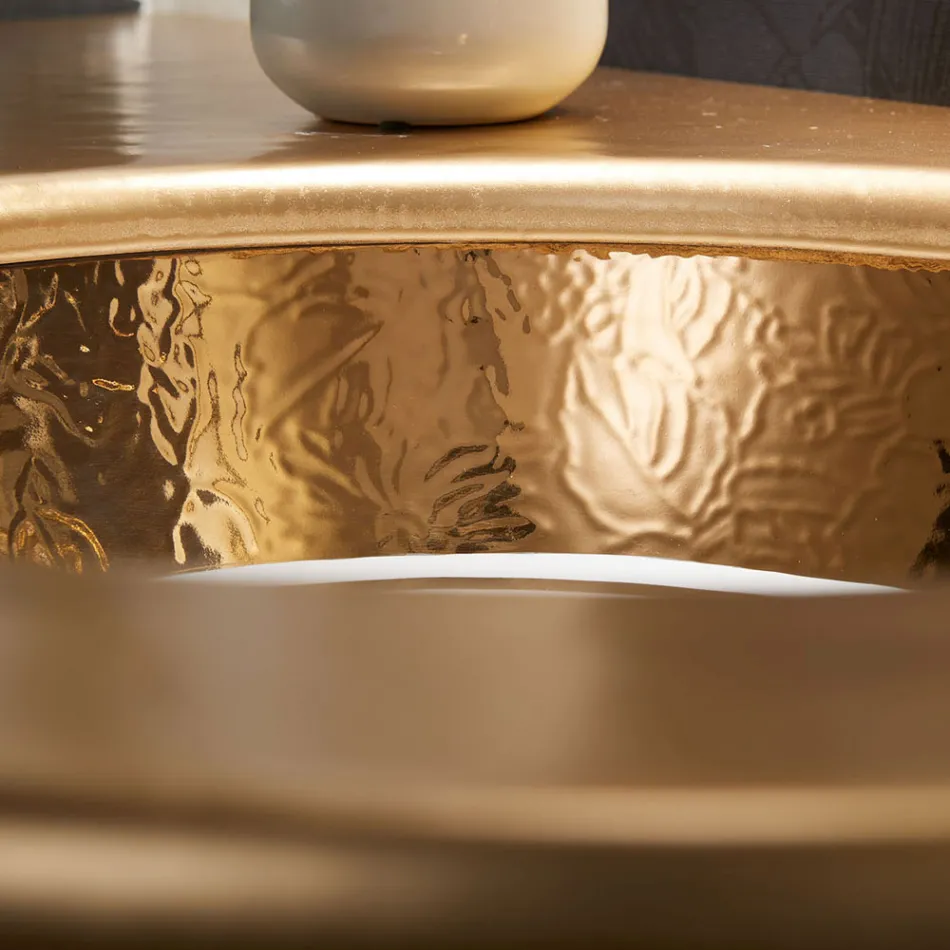 Évier à encastrer en Fire Clay avec bande en différentes finitions Made in Italy - Erioli Viadurini