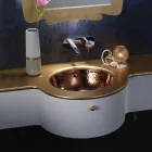 Lavabo à encastrer en Fire Clay de 3 finitions Made in Italy - Erioli Viadurini