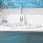 Lavabo encastré en porcelaine classique fabriqué à la main en Italie, Santiago Viadurini