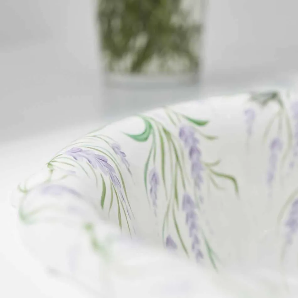 Lavabo encastré en porcelaine classique fabriqué à la main en Italie, Santiago Viadurini