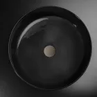 Lavabo à poser de luxe noir en argile colorée Made in Italy - Tatiana Viadurini