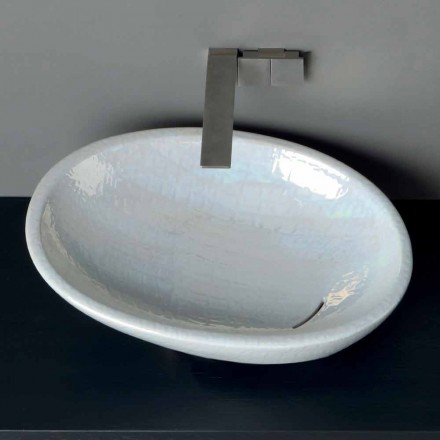 Lavabo en nacre avec un design italien moderne brillant Viadurini