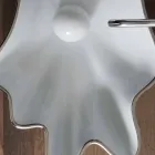 Lavabo à poser en céramique moderne blanc fabriqué en Italie Rayan Viadurini