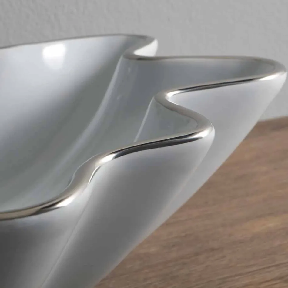 Lavabo à poser en céramique moderne blanc fabriqué en Italie Rayan Viadurini