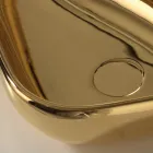 Vasque à poser moderne en céramique dorée fabriquée en Italie Sofia Viadurini