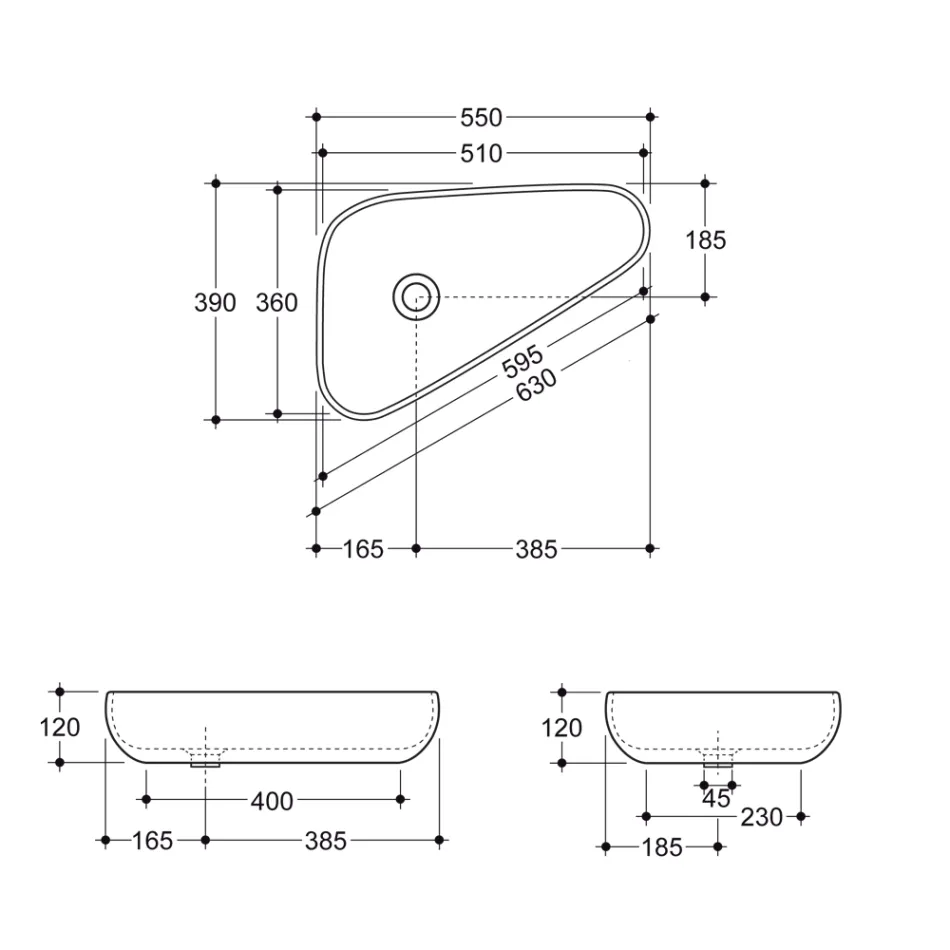 Vasque à poser moderne en céramique dorée fabriquée en Italie Sofia Viadurini