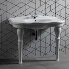 Lavabo mural moderne avec ou sans pieds, L90 cm en céramique Avise Viadurini