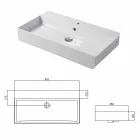 Bassin monotrou pour support ou mur en céramique Coliviata Colivi Viadurini