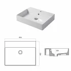 Bassin monotrou pour support ou mur en céramique Coliviata Colivi Viadurini