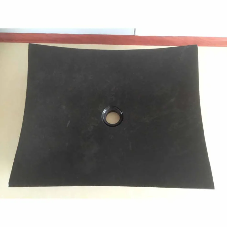 Lavabo noir en pierre naturelle Love, pièce unique Viadurini