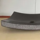 Lavabo noir en pierre naturelle Love, pièce unique Viadurini