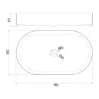 Lavabo à poser ovale en acier inoxydable en différentes finitions - Anémone Viadurini