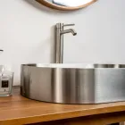 Lavabo à poser ovale en acier inoxydable en différentes finitions - Anémone Viadurini