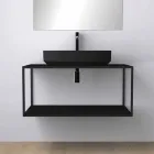 Vasque à poser en céramique ovale fabriquée en Italie, Yoel Viadurini