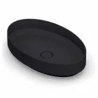 Vasque à poser en céramique ovale fabriquée en Italie, Yoel Viadurini