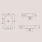 Lavabo à poser ovale en céramique brillante Made in Italy - Jumper Viadurini