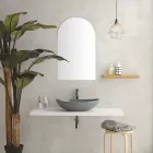 Lavabo à poser ovale en céramique brillante Made in Italy - Jumper Viadurini