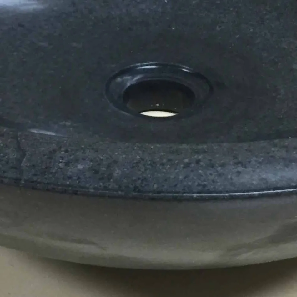 Vasque à poser design en pierre naturelle Ziva noire Viadurini